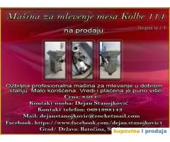 Mašina za mlevenje Mesa Kolbe 114