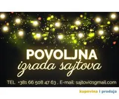 Povoljna izrada sajta cena od 100€