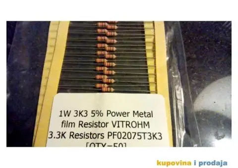 Vitrohm 0,5W 2w Carbon, 1W MOX, Vise Vrednosti - 10/11