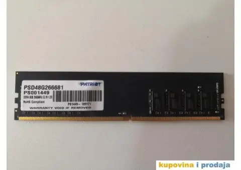 RAM DDR4 8giga 2666mhz - 3/4