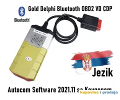 NOVO - Bluetooth Zlatni Delphi 2021.11 OBD2 Dijagnostika