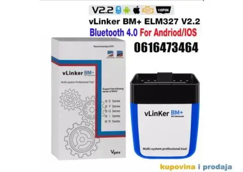 NOVO - Vgate vLinker BM+ V2.2 Bluetooth 4.0 OBD2 za BMW - 1/15