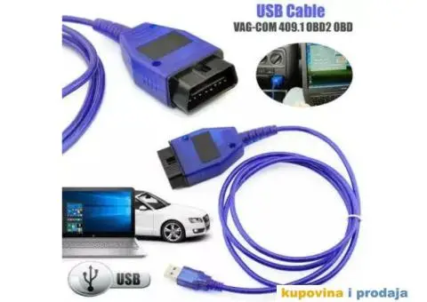 USB VAG-COM 409.1, OBD2 KKL VW, Audi, Škoda,Seat - 2/13