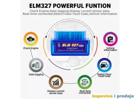 Mini ELM327 2.1V Bluetooth OBD 2 Auto Dijagnostika - 6/15