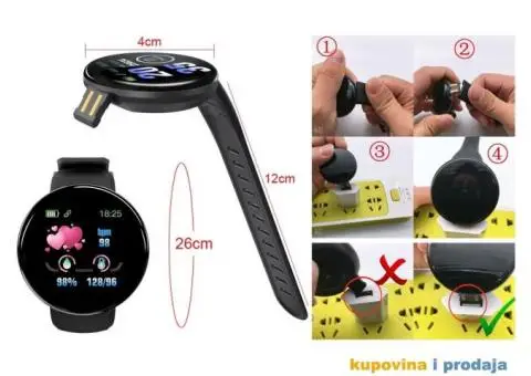 V6 Smart Sat Bluetooth Fitness Sportski Tracker - 9/14