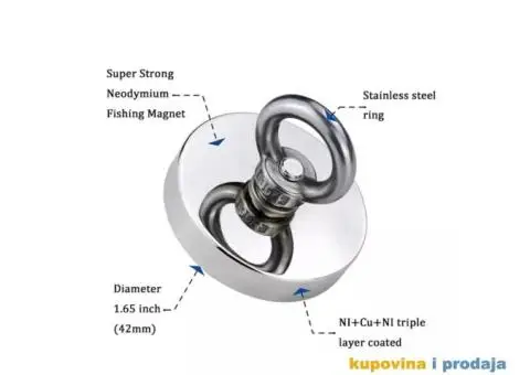 Neodijumski magneti za pretraživanje metala 42mm - 9/15