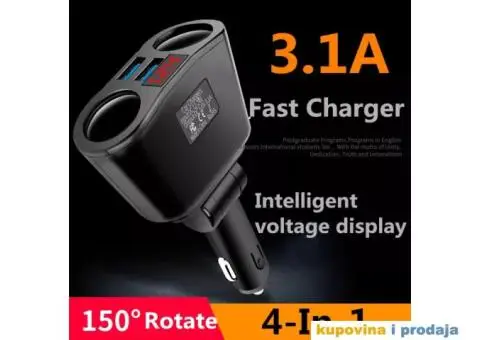 3.1A Dual Razdelnik USB Auto Upaljac / Punjač, 12V-24V - 2/15