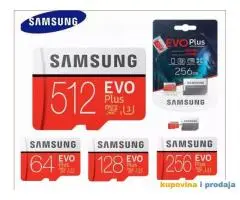 NOVO - Samsung Evo Plus 128Gb, 256GB, 512GB Micro SD Kartic