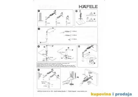 Nosac monitora HAFELE ellipta 818.11.932 do 7.5 kg na EXTRA popustu - 5/12