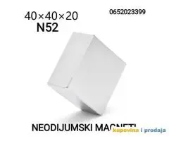 40x40x20mm N52 Neodijumski Bolk Magneti