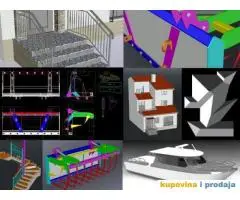 Uslužno 2D/3D crtanje i modelovanje u AutoCAD-u i Blender-u