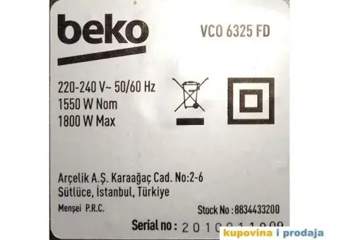 BEKO usisivač VCO 6325 FD sa posudom za prašinu - 5/5